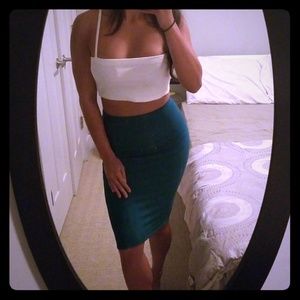 Forever21 fitted tight ribbed skirt